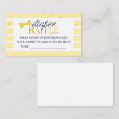 Yellow Stripe Luier Raffle Ticket Informatiekaartje (Voorkant / Achterkant)