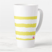 Yellow stripes and a pink Latte Mug (Angle droit)