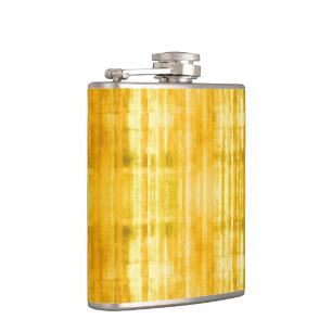 Yellow Stripes Art Pattern Heupfles