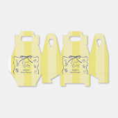 Yellow Stripes Italian Themed Ciao Baby Bedankdoosjes (Uitgevouwen)