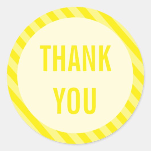 Yellow Stripes Party Sticker (Voorkant)