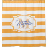 Yellow Stripes Pattern Douchegordijn (Voorkant)