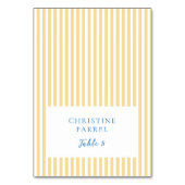 Yellow Stripes Place Cards Kaart (Voorkant)