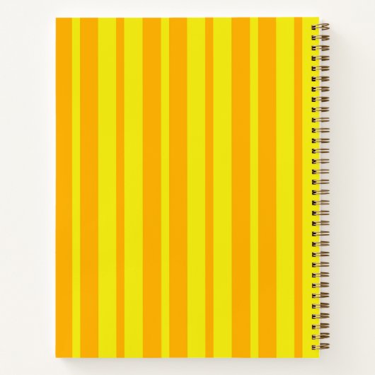 Yellow Stylish Stripes Pattern Design  Notitieboek (Achterkant)