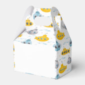 Yellow Submarine Pattern Kinderen Birthday Party Bedankdoosjes (Achterkant)