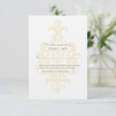 Yellow Subtle Damask Response Kaart (Staand voorkant)