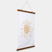 Yellow Sun Boho Baby Nursery Decor Hangend Wandkleed (Gebogen)