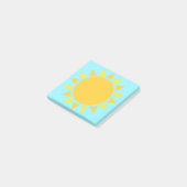 Yellow Sun Emoji Post-it® Notes (Schuin)
