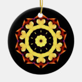 Yellow Sun-Ornament Keramisch Ornament (Voorkant)