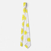 Yellow Sun Waterverf Pattern Stropdas (Achterkant)