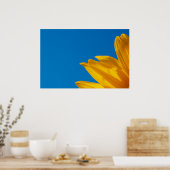Yellow Sunflower & Azure Sky Poster (Keuken)