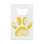 Yellow Sunflower Dog Paw Print Kredietkaart Flessenopener (Achterkant)