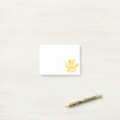 Yellow Sunflower Dog Paw Print Post-it® Notes (Op bureau)
