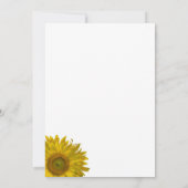 Yellow Sunflower Edge Wedding Kaart (Achterkant)