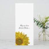 Yellow Sunflower Edge Wedding Programme Programma (Staand voorkant)
