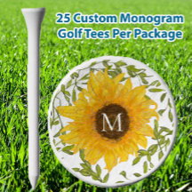 Yellow Sunflower Floral custom monogram ladies 