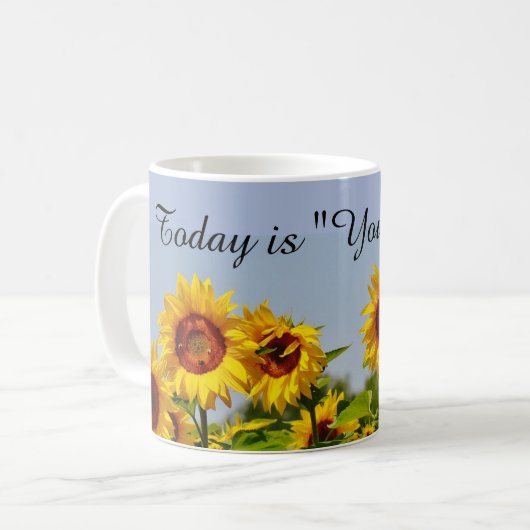 Yellow Sunflower Garden Expression café Mug (Devant gauche)