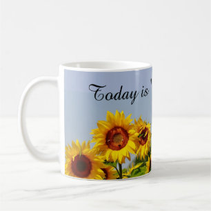 Yellow Sunflower Garden Expression café Mug