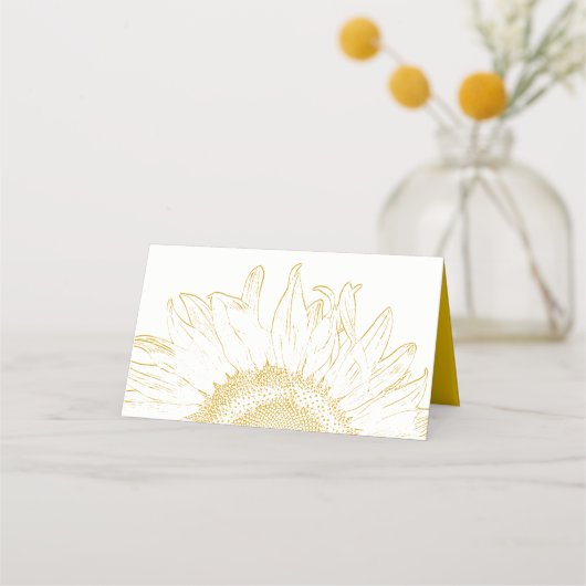 Yellow Sunflower Graphic Wedding (Achterkant)