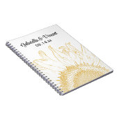 Yellow Sunflower Graphic Wedding Notitieboek (Rechterzijde)