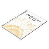 Yellow Sunflower Graphic Wedding Notitieboek (Linkerzijde)