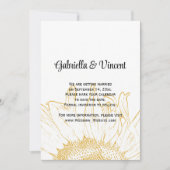 Yellow Sunflower Graphic Wedding Save the Date Kaart (Voorkant)