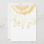 Yellow Sunflower Graphic Wedding Save the Date Kaart (Achterkant)