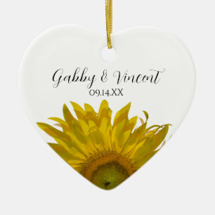 Yellow Sunflower Keramisch Ornament