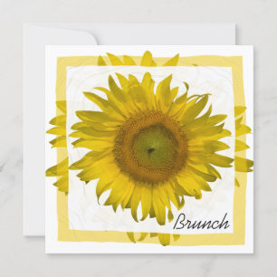 Yellow Sunflower Moederdag Brunch Kaart