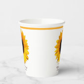 Yellow Sunflower Papieren Bekers (Links)