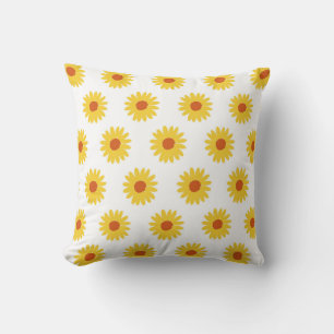 Yellow Sunflower Retro Y2K-patroon Kussen
