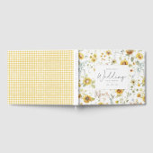 Yellow Sunflower Waterverf Bruiloft Gastenboek (Volledig)