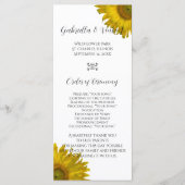 Yellow Sunflower Wedding Programme Programma (Voorkant)