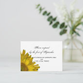 Yellow Sunflower Wedding RSVP-reactiekaart Informatiekaartje (Staand voorkant)
