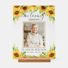 Yellow Sunflowers Funeral Memorial Afbeelding Foto