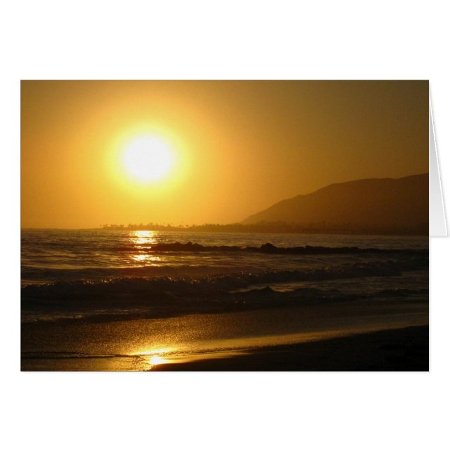 Yellow Sunset Beach Scene (Voorkant Horizontaal)
