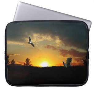 Yellow Sunset Grassy Meadow Electronics Bag Laptop Sleeve