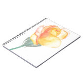 Yellow Sunset Roos notebook Notitieboek (Linkerzijde)