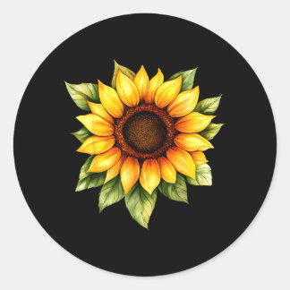 Yellow Suowers Cute Summer Flowers Floral Ronde Sticker