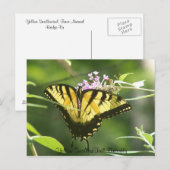 Yellow Swallow Tail Butterfly Briefkaart (Voorkant / Achterkant)