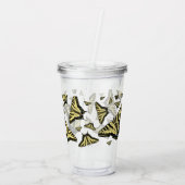 Yellow Swallowtail Butterflies Acryl Drinkbeker (Achterkant)