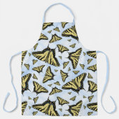 Yellow Swallowtail Butterflies Blue Sky Pattern Schort (Voorkant)
