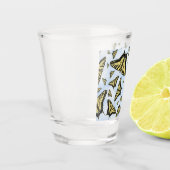 Yellow Swallowtail Butterflies Blue Sky  Shot Glas (Links)