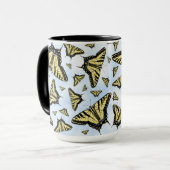 Yellow Swallowtail Butterflies on Blue Sky Pattern Mok (Voorkant links)