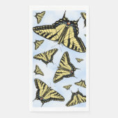 Yellow Swallowtail Butterflies Pattern on Blue Sky Servet (Voorkant)