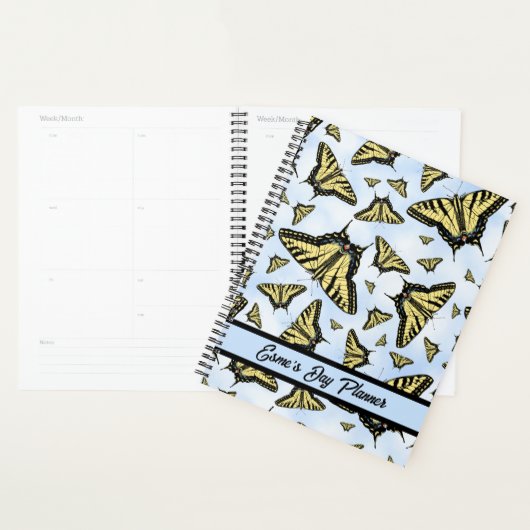 Yellow Swallowtail Butterflies Personalized Planner (Display)