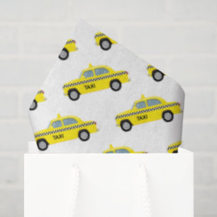 Yellow Taxi Cab NYC City Life Kleurrijk Plezier Tissuepapier