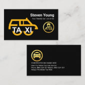 Yellow Taxi Car Station Wagon Driver Visitekaartje (Voorkant / Achterkant)