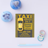 Yellow Taxi Service Business Cab Driver Flyer (Enkel)
