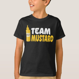 Yellow Team Mosterd biologische kruidige food lief T-shirt